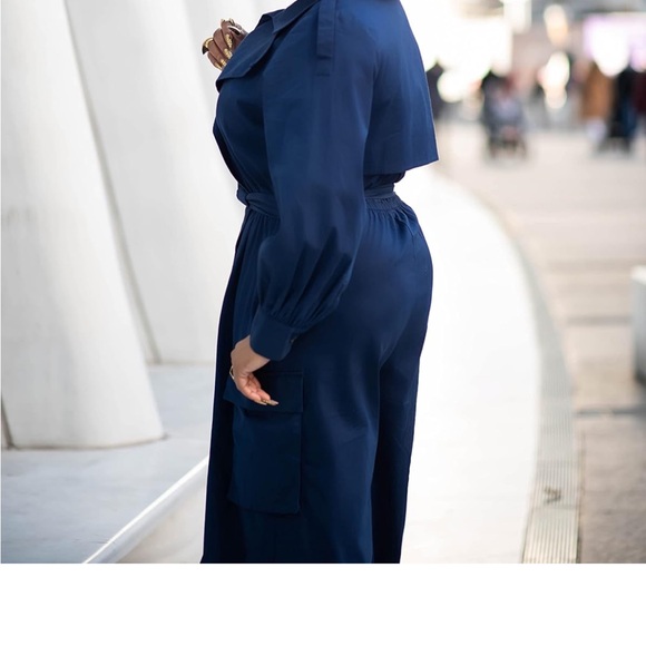 Kela Walker Amazon The Drop Navy Utility Jumpsuit - Picture 3 of 4